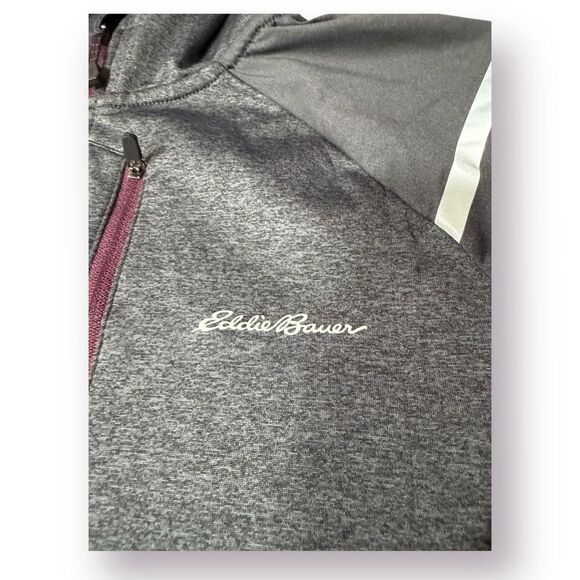 Eddie Bauer Mens Medium Gray 1/4 Zip Sweatshirt Hoodie Shirt Size Large Gorpcore - Picture 6 of 7